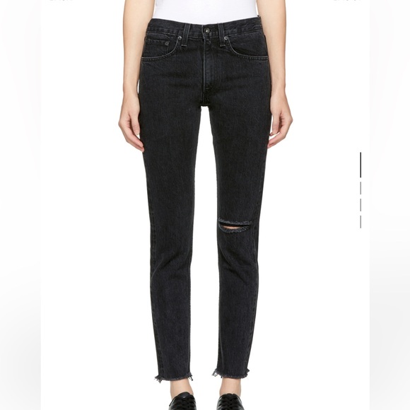 Rag & Bone Black High-Rise Skinny Jeans - Picture 1 of 8